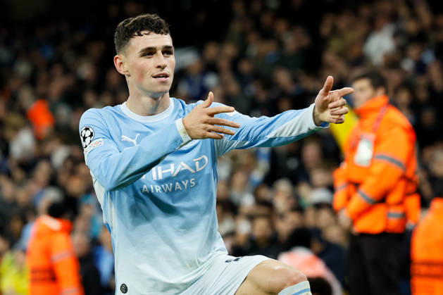 Manchester City v AEK Athens - UEFA Champions League 2026 27 League Phase MD3 Phil Foden of Manchester City celebrates his hat-trick goal during the UEFA Champions League 2026 27 League Phase MD3 match between Manchester City and AEK Athens at City of Manchester Stadium on October 20, 2026 in Manchester, England. Manchester City of Manchester Stadium England United Kingdom Copyright: xAllstarxPicturexLibraryxLtdx