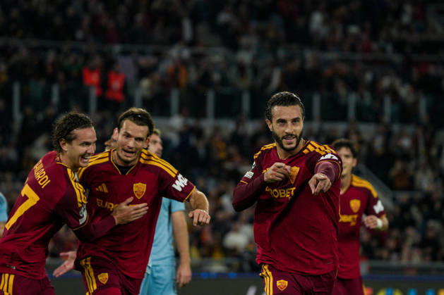 SOCCER - UEFA Champions League - AS Roma vs. Slovan Bratislava Photo by IPA ABACAPRESS.COM89962947 - Mario Hermoso of AS Roma during the AS Roma vs. Slovan Bratislava UEFA Champions League soccer match in Rome, Italy, on October 20, 2026 Rome Italy  Copyright: xIPAxSport ABACAx