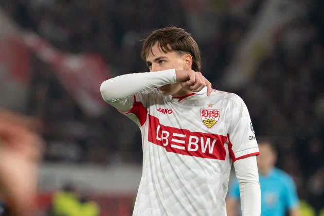 Leo Sauer (VfB Stuttgart, 44), Portrait, GER, VfB Stuttgart vs. Atlà tico Madrid, Fussball, UEFA Champions League, Spieltag 3, Spielzeit 2026 2027, 20.10.2026, GER, VfB Stuttgart vs. Atlà tico Madrid, Fussball, UEFA Champions League, Spieltag 3, Spielzeit 2026 2027, 20.10.2026, Stuttgart Copyright: xEibner-Pressefoto EdwardxCheungx EP_ECG