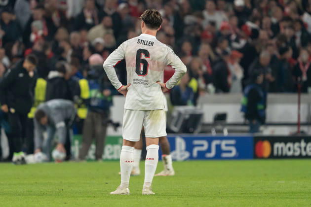 Angelo Stiller (VfB Stuttgart, 06) enttäuscht, Enttäuschung, frustriert, Frust, verärgert, GER, VfB Stuttgart vs. Atlà tico Madrid, Fussball, UEFA Champions League, Spieltag 3, Spielzeit 2026 2027, 20.10.2026, GER, VfB Stuttgart vs. Atlà tico Madrid, Fussball, UEFA Champions League, Spieltag 3, Spielzeit 2026 2027, 20.10.2026, Stuttgart Copyright: xEibner-Pressefoto EdwardxCheungx EP_ECG