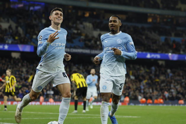 Manchester City v AEK Athens - UEFA Champions League 2026 27 League Phase MD3 Phil Foden of Manchester City celebrates his hat-trick goal during the UEFA Champions League 2026 27 League Phase MD3 match between Manchester City and AEK Athens at City of Manchester Stadium on October 20, 2026 in Manchester, England. Manchester City of Manchester Stadium England United Kingdom Copyright: xAllstarxPicturexLibraryxLtdx