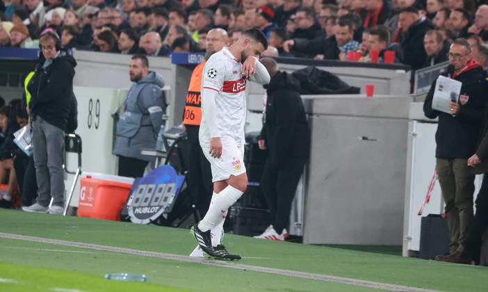 20.10.26 VfB Stuttgart - Atletico Madrid Deutschland, Stuttgart, 20.10.2026, Fussball, UEFA Champions League, Saison 2026 2027, VfB Stuttgart - Atletico Madrid: (VfB Stuttgart). Deniz Undav VFB entäuscht