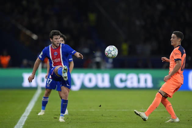 October 20, 2026, Paris, Paris, France: Joao Neves of PSG and Gavi of FC Barcelona, Barca in action during the UEFA Champions League 2026 27 League Phase MD3 match between Paris Saint-Germain and FC Barcelona at Parc des Princes on Octuber 20, 2026, in Paris, France. Paris France - ZUMAa181 20261020_zaa_a181_173 Copyright: xDennisxAgyemanx