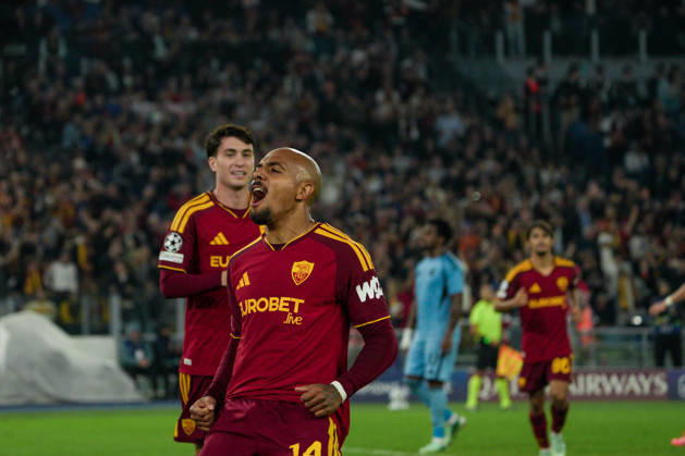 IPA89965279 - Donyell Malen of AS Roma and Matias Soule of AS Roma during the AS Roma vs. Slovan Bratislava UEFA Champions League soccer match in Rome, Italy, on October 20, 2026  Copyright: xRaffaelexConti IPAxSportx xx IPA89965279 IPA89965279