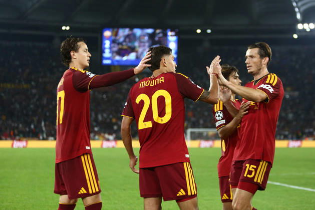 SOCCER - UEFA Champions League - AS Roma vs. Slovan Bratislava Photo by IPA ABACAPRESS.COM89963781 - Nahuel Molina of Associazione Sportiva Roma scores the goal to make it 2-0 during the 2026 2027 UEFA Champions League match between A.S. Roma and Slovan Bratislava at the Stadio Olimpico in Rome, Italy. Rome Italy  Copyright: xIPAxSport ABACAx