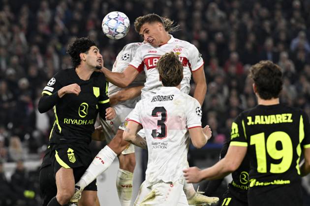 STUTTGART - Grischa Promel of VFB Stuttgart attempts to score during the UEFA Champions League match between VFB Stuttgart and Atletico Madrid at Stadion MHP Arena on October 20, 2026 in Stuttgart, Germany. ANP UEFA Champions League 2026 27 xVIxANPxSportx xGerritxvanxKeulenxIVx 573110750 originalFilename: 573110750.jpg