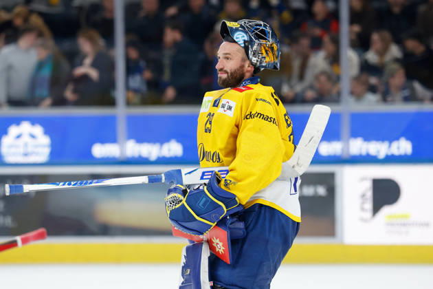 20.10.2026 Swiss Life Arena Zuerich, SCHWEIZ, Saison 2026 2027 Herren Eishockey National League ZSC Lions - HC Davos Torwart Sandro Aeschlimann (HC Davos)