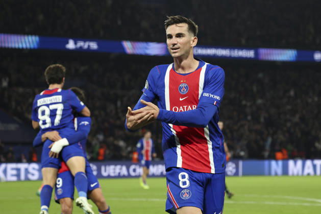 FOOTBALL : Paris Saint Germain Vs FC Barcelone - Ligue des Champions - 20 10 2026 Joie - But de Fabian Ruiz (Paris Saint Germain) ParisFrance  Copyright: xMichaelxBaucherx
