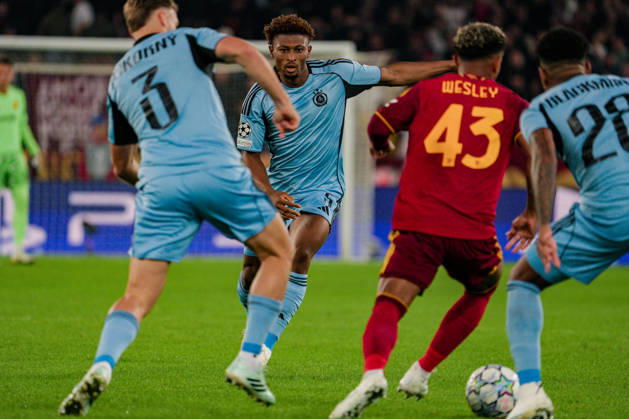 IPA89968389 - Rahim Ibrahim of Slovan Bratislava during the AS Roma vs. Slovan Bratislava UEFA Champions League soccer match in Rome, Italy, on October 20, 2026  Copyright: xRaffaelexConti IPAxSportx xx IPA89968389 IPA89968389