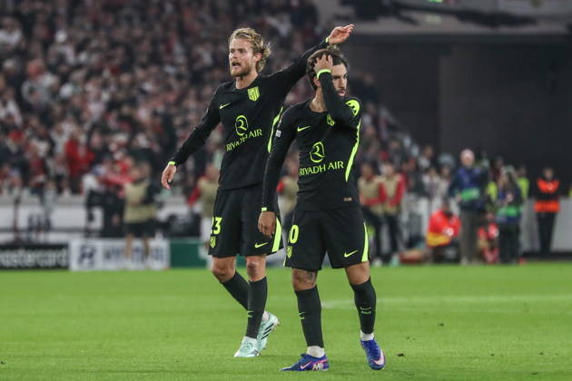 Stuttgart 20.10.2026. Pilka nozna Liga Mistrzow UEFA sezon 2026 2027 kolejka 3 mecz: VfB Stuttgart - Atletico Madryt --- Football UEFA Champions League season 2025 2026 round 3 match: VfB Stuttgart - Atletico de Madrid nz Morten Hjulmand Fot. Kacper Staniec NEWSPIX.PL --- newspix.pl