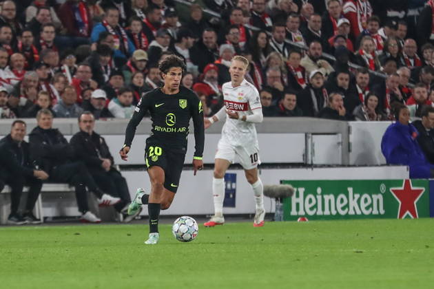Stuttgart 20.10.2026. Pilka nozna Liga Mistrzow UEFA sezon 2026 2027 kolejka 3 mecz: VfB Stuttgart - Atletico Madryt --- Football UEFA Champions League season 2025 2026 round 3 match: VfB Stuttgart - Atletico de Madrid nz Giuliano Simeone Fot. Kacper Staniec NEWSPIX.PL --- newspix.pl