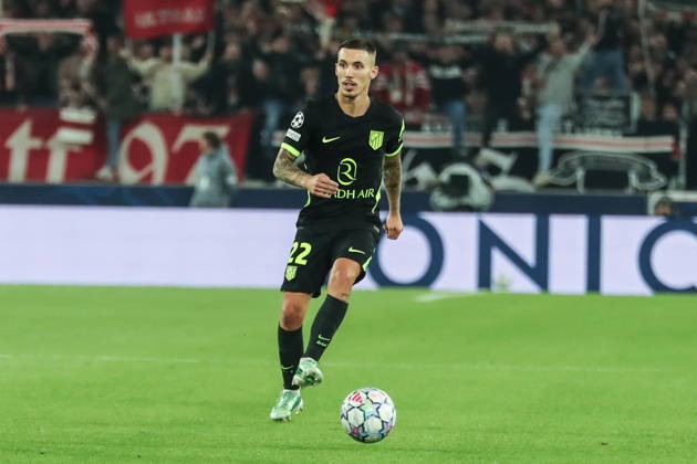 Stuttgart 20.10.2026. Pilka nozna Liga Mistrzow UEFA sezon 2026 2027 kolejka 3 mecz: VfB Stuttgart - Atletico Madryt --- Football UEFA Champions League season 2025 2026 round 3 match: VfB Stuttgart - Atletico de Madrid nz Alejandro Grimaldo Fot. Kacper Staniec NEWSPIX.PL --- newspix.pl