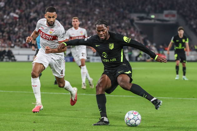 Stuttgart 20.10.2026. Pilka nozna Liga Mistrzow UEFA sezon 2026 2027 kolejka 3 mecz: VfB Stuttgart - Atletico Madryt --- Football UEFA Champions League season 2025 2026 round 3 match: VfB Stuttgart - Atletico de Madrid nz Jonathan David Fot. Kacper Staniec NEWSPIX.PL --- newspix.pl 