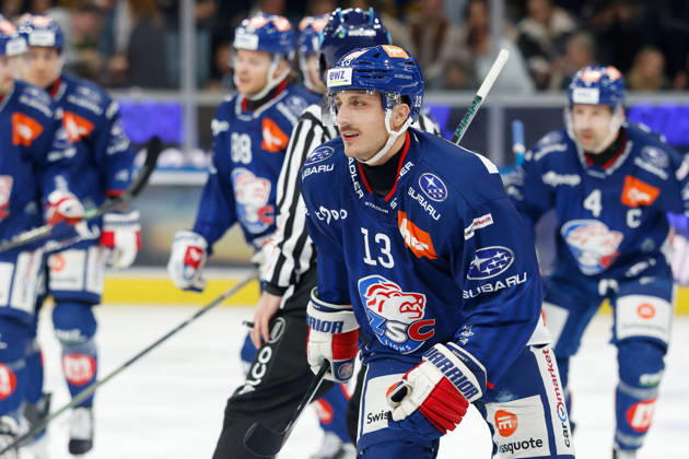 20.10.2026 Swiss Life Arena Zuerich, SCHWEIZ, Saison 2026 2027 Herren Eishockey National League ZSC Lions - HC Davos Torjubel Justin Sigrist (ZSC Lions)