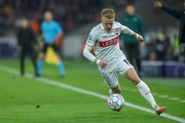 GER, Stuttgart, VfB Stuttgart vs Atletico Madrid, Fussball, UEFA, Spielzeit 2026 2027, Champions League, MHP-Arena, 3. Spieltag im Bild v.l.: Chris Führich (VfB Stuttgart 10) DFB DFL REGULATIONS PROHIBIT ANY USE OF PHOTOGRAPHS AS IMAGE SEQUENCES AND OR QUASI-VIDEO, 200.2026 Copyright: HMBxMedia HendrikxHamelau