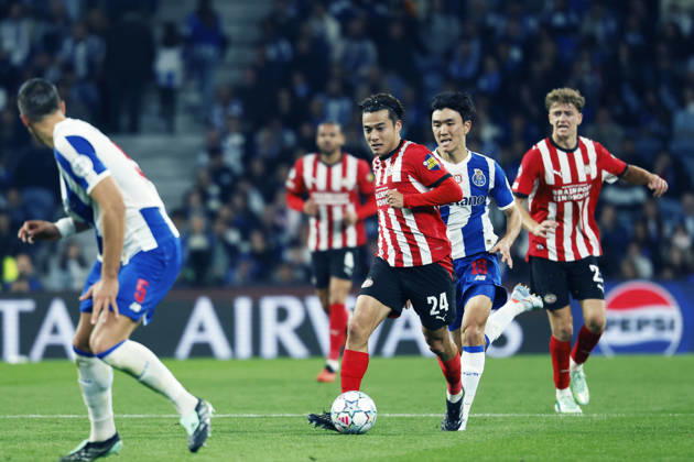 Kodai Sano (PSV), OCTOBER 20, 2026 - Football Soccer : UEFA Champions League match between FC Porto 0-1 PSV Eindhoven at Estadio Do Dragao in Porto, Portugal. Noxthirdxpartyxsales  aflo_357710150 DAISUKExNakashimax