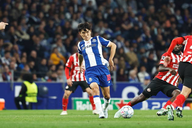 In-beom Hwang (Porto), OCTOBER 20, 2026 - Football Soccer : UEFA Champions League League phase matchday 3 between FC Porto - PSV Eindhoven at the Estadio do Dragao in Porto, Portugal. Noxthirdxpartyxsales  aflo_357737255 MutsuxKawamorix