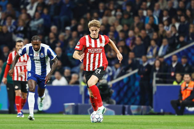 Sven Mijnans (PSV), OCTOBER 20, 2026 - Football Soccer : UEFA Champions League League phase matchday 3 between FC Porto - PSV Eindhoven at the Estadio do Dragao in Porto, Portugal. Noxthirdxpartyxsales aflo_357737454 MutsuxKawamorix
