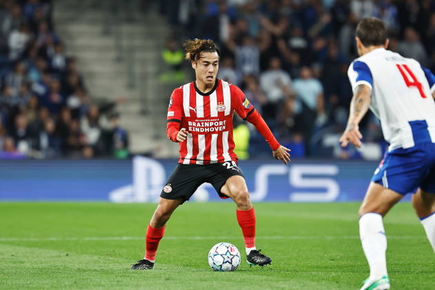 Kodai Sano (PSV), OCTOBER 20, 2026 - Football Soccer : UEFA Champions League League phase matchday 3 between FC Porto - PSV Eindhoven at the Estadio do Dragao in Porto, Portugal. Noxthirdxpartyxsales  aflo_357737518 MutsuxKawamorix