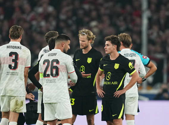 Morten Hjulmand (Atleti) during VfB Stuttgart and Atlético Madrid, League Phase UEFA Champions League, at MHPArena, Stuttgart, Germany on October 20, 2026. DeFodi Images. -