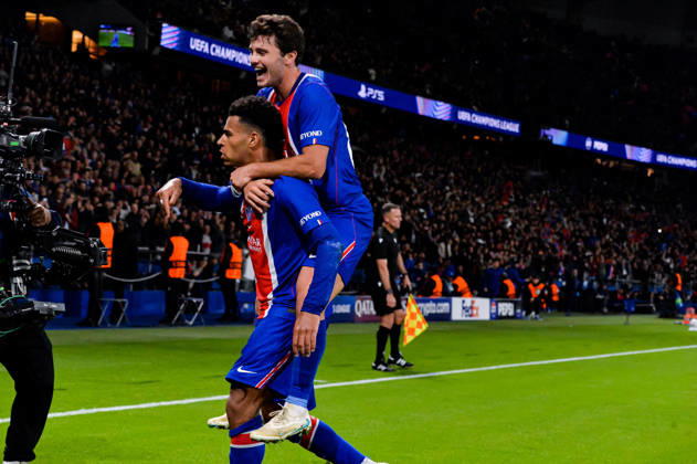 Joie des joueurs du Paris SG aprés le but de Desire Doue (Paris SG) - Match de Ligue Des Champions 2026-2027 (LDC) PSG - Barcelone (4-2) au Parc des Princes à Paris, le 20 octobre 2026. 2026-2027 Champions League (UCL) match: PSG vs. Barcelona (4–2) at the Parc des Princes in Paris, October 20, 2026. Paris France Copyright: xMichaelxBaucherx xPsnewZx xBestimagexMichaelxBaucherx xPsnewZx xBestimagex