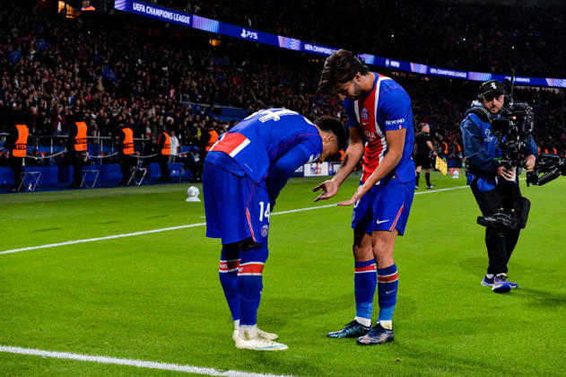 Joie des joueurs du Paris SG aprés le but de Desire Doue (Paris SG) - Match de Ligue Des Champions 2026-2027 (LDC) PSG - Barcelone (4-2) au Parc des Princes à Paris, le 20 octobre 2026. 2026-2027 Champions League (UCL) match: PSG vs. Barcelona (4–2) at the Parc des Princes in Paris, October 20, 2026. Paris France Copyright: xMichaelxBaucherx xPsnewZx xBestimagexMichaelxBaucherx xPsnewZx xBestimagex