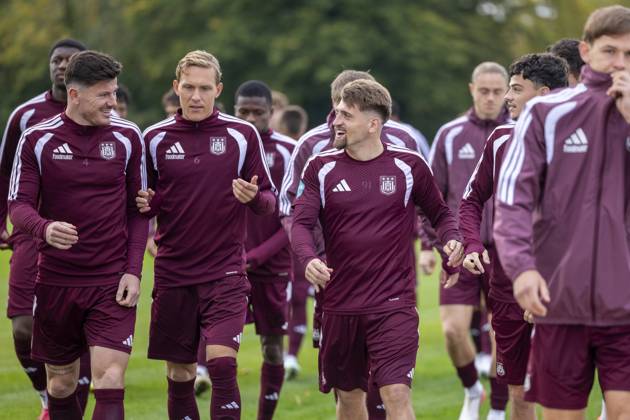 RSC Anderlecht open training 21 10 NEERPEDE, BELGIUM - OCTOBER 21 : Players of RSC Anderlecht during an open training pictured on October 21, 2026 in Neerpede, Belgium, 21 10 2026 Neerpede Belgium  Copyright: xXpix
