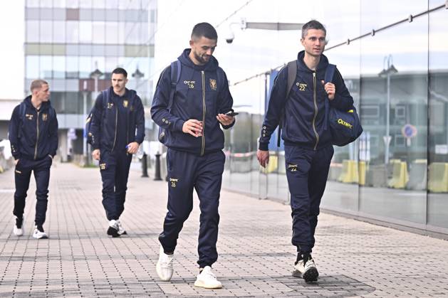 FC Midtjylland v Sint-Truidense VV - UEFA Conference League Media Activities 21 10 2026 LIEGE, BELGIUM - OCTOBER 21 : Musliu Visar defender of Sint-Truidense VV pictured at the Liege airport before departure for the UEFA Conference League 2026 27 League Phase matchday 2 match between FC Midtjylland and Sint-Truidense VV on October 21, 2026 in Liege, Belgium, 21 10 2026 Liege Belgium Copyright: xTomasxSiskx