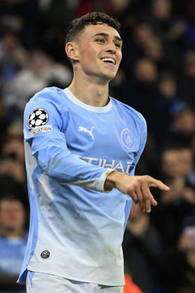 Manchester City v AEK Athens, Champions League Phil Foden (47) of Manchester City celebrates scoring to make it 4-1 during the Champions League match between Manchester City and AEK Athens at the Etihad Stadium, Manchester, UK on 20 October 2026. Manchester Etihad Stadium Manchester UK Editorial use only , Copyright: xConorxMolloyx PSI-25037-0138