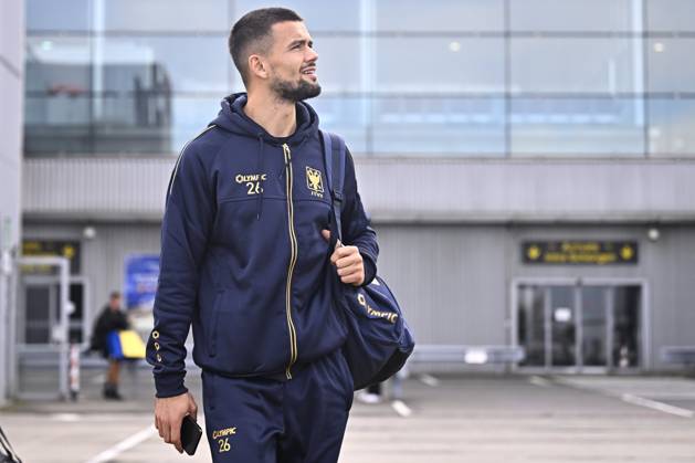 FC Midtjylland v Sint-Truidense VV - UEFA Conference League Media Activities 21 10 2026 LIEGE, BELGIUM - OCTOBER 21 : Musliu Visar defender of Sint-Truidense VV pictured at the Liege airport before departure for the UEFA Conference League 2026 27 League Phase matchday 2 match between FC Midtjylland and Sint-Truidense VV on October 21, 2026 in Liege, Belgium, 21 10 2026 Liege Belgium Copyright: xTomasxSiskx