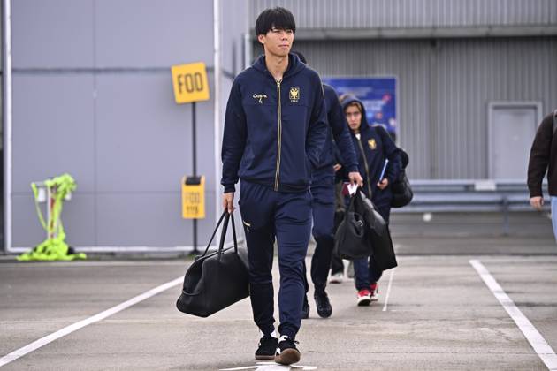 FC Midtjylland v Sint-Truidense VV - UEFA Conference League Media Activities 21 10 2026 LIEGE, BELGIUM - OCTOBER 21 : Takai Kota defender of Sint-Truidense VV pictured at the Liege airport before departure for the UEFA Conference League 2026 27 League Phase matchday 2 match between FC Midtjylland and Sint-Truidense VV on October 21, 2026 in Liege, Belgium, 21 10 2026 Liege Belgium Copyright: xTomasxSiskx