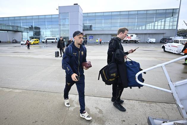 FC Midtjylland v Sint-Truidense VV - UEFA Conference League Media Activities 21 10 2026 LIEGE, BELGIUM - OCTOBER 21 : Benachour Illyes midfielder of Sint-Truidense VV pictured at the Liege airport before departure for the UEFA Conference League 2026 27 League Phase matchday 2 match between FC Midtjylland and Sint-Truidense VV on October 21, 2026 in Liege, Belgium, 21 10 2026 Liege Belgium Copyright: xTomasxSiskx