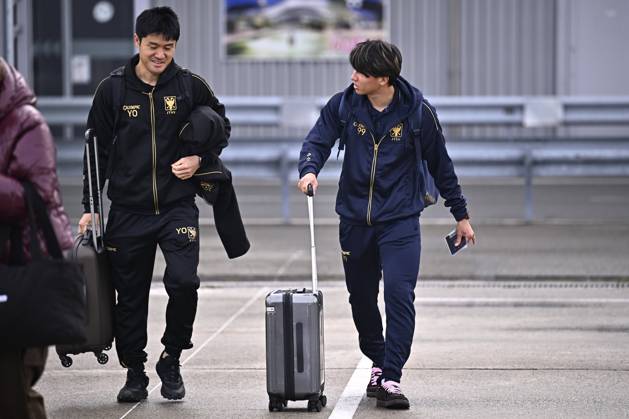 FC Midtjylland v Sint-Truidense VV - UEFA Conference League Media Activities 21 10 2026 LIEGE, BELGIUM - OCTOBER 21 : Shinkawa Shion forward of Sint-Truidense VV pictured at the Liege airport before departure for the UEFA Conference League 2026 27 League Phase matchday 2 match between FC Midtjylland and Sint-Truidense VV on October 21, 2026 in Liege, Belgium, 21 10 2026 Liege Belgium Copyright: xTomasxSiskx