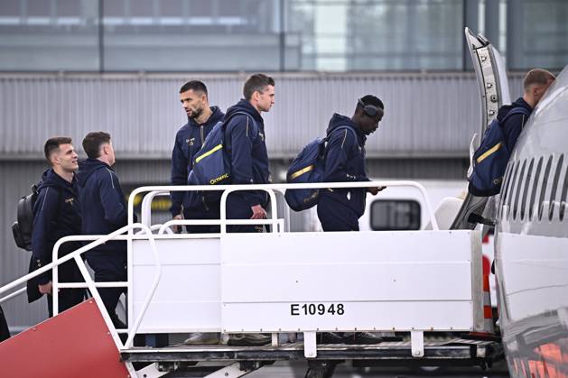 FC Midtjylland v Sint-Truidense VV - UEFA Conference League Media Activities 21 10 2026 LIEGE, BELGIUM - OCTOBER 21 : Players of Sint-Truidense VV pictured at the Liege airport before departure for the UEFA Conference League 2026 27 League Phase matchday 2 match between FC Midtjylland and Sint-Truidense VV on October 21, 2026 in Liege, Belgium, 21 10 2026 Liege Belgium Copyright: xTomasxSiskx
