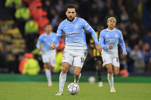 Manchester City v AEK Athens, Champions League Rayan Cherki (10) of Manchester City runs with the ball during the Champions League match between Manchester City and AEK Athens at the Etihad Stadium, Manchester, UK on 20 October 2026. Manchester Etihad Stadium Manchester UK Editorial use only , Copyright: xConorxMolloyx PSI-25037-0144