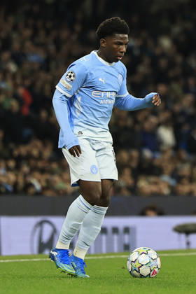 Manchester City v AEK Athens, Champions League Ryan McAidoo (56) of Manchester City during the Champions League match between Manchester City and AEK Athens at the Etihad Stadium, Manchester, UK on 20 October 2026. Manchester Etihad Stadium Manchester UK Editorial use only , Copyright: xConorxMolloyx PSI-25037-0146