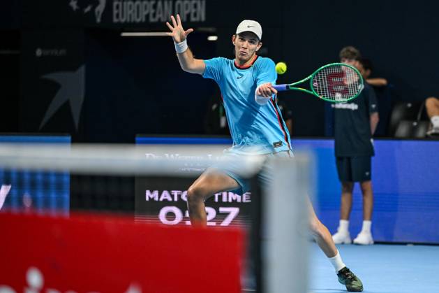 Martin Damm of the United States pictured in action during the European Open ATP, Tennis Herren tennis tournament in Brussels, on 21 October. This year s edition of the tournament is taking place from 17 to 25 October DAVIDxPINTENS  x190474690x
