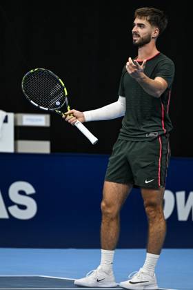 Dino Prizmic of Croatia pictured during the European Open ATP, Tennis Herren tennis tournament in Brussels, on 21 October. This year s edition of the tournament is taking place from 17 to 25 October DAVIDxPINTENS  x190475807x