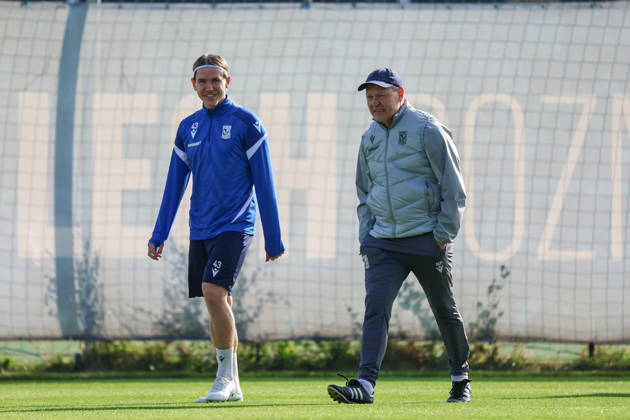 2026.10.21 Poznan Pilka nozna UEFA Liga Europy faza ligowa sezon 2026 2027 Trening Lech Poznan przed meczem z AFC Sunderland N z Antoni Kozubal Trener Lecha Niels Frederiksen Foto Pawel Jaskolka PressFocus 2026.10.21 Poznan Football Europa League League Phase 2026 2027 Lech Poznan training session before AFC Sunderland game Credit: Pawel Jaskolka PressFocus NEWSPIX.PL --- newspix.pl 