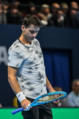 Mariano Navone of Argentina pictured in action during the European Open ATP, Tennis Herren tennis tournament in Brussels, on 21 October. This year s edition of the tournament is taking place from 17 to 25 October DAVIDxPINTENS  x190497556x
