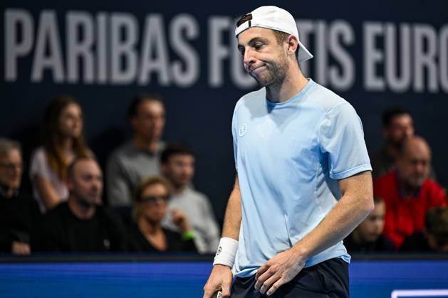 Tallon Griekspoor of the Netherlands pictured in action during the European Open ATP, Tennis Herren tennis tournament in Brussels, on 21 October. This year s edition of the tournament is taking place from 17 to 25 October DAVIDxPINTENS  x190497823x