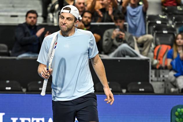Tallon Griekspoor of the Netherlands celebrate after winning during the European Open ATP, Tennis Herren tennis tournament in Brussels, on 21 October. This year s edition of the tournament is taking place from 17 to 25 October DAVIDxPINTENS  x190497875x