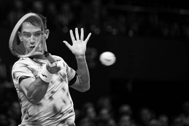 Mariano Navone of Argentina pictured in action during the European Open ATP, Tennis Herren tennis tournament in Brussels, on 21 October. This year s edition of the tournament is taking place from 17 to 25 October DAVIDxPINTENS  x190498018x