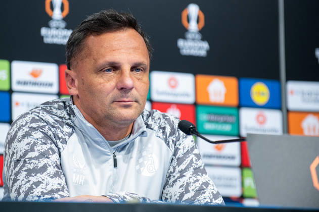 Dinamo Zagreb press and training: UEFA Europa League Head coach of GNK Dinamo Zagreb Mario Kovacevic speak on a press conference, PK, Pressekonferenz at Makismir Stadium on October 21, 2026. in Zagreb, Croatia ahead of UEFA Europa League match between GNK Dinamo Zagreb and N.E.C. Nijmegen.  LukaxAntunac PIXSELL