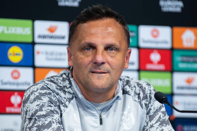 Dinamo Zagreb press and training: UEFA Europa League Head coach of GNK Dinamo Zagreb Mario Kovacevic speak on a press conference, PK, Pressekonferenz at Makismir Stadium on October 21, 2026. in Zagreb, Croatia ahead of UEFA Europa League match between GNK Dinamo Zagreb and N.E.C. Nijmegen.  LukaxAntunac PIXSELL