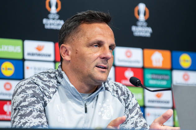 Dinamo Zagreb press and training: UEFA Europa League Head coach of GNK Dinamo Zagreb Mario Kovacevic speak on a press conference, PK, Pressekonferenz at Makismir Stadium on October 21, 2026. in Zagreb, Croatia ahead of UEFA Europa League match between GNK Dinamo Zagreb and N.E.C. Nijmegen.  LukaxAntunac PIXSELL