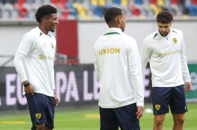Union s Kevin Rodriguez pictured during a training session of Belgian soccer team Royale Union Saint-Gilloise, Wednesday 21 October 2026 in Dusseldorf, Germany, in preparation of tomorrow s game against Israeli Hapoel Be er Sheva F.C. on the third day of the UEFA Europa League league phase. The game was moved to Dusseldorf, as Belgian cities refused to host for security reasons. VIRGINIExLEFOUR  x190509200x