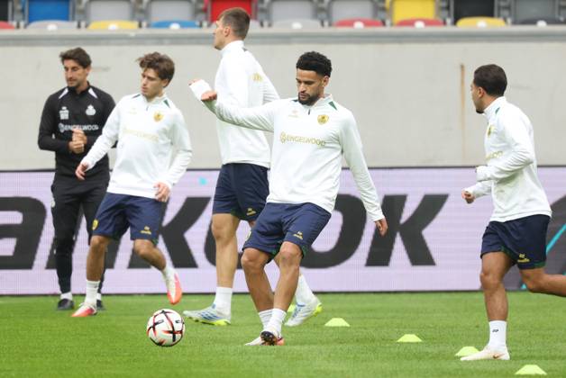Union s Adem Zorgane pictured during a training session of Belgian soccer team Royale Union Saint-Gilloise, Wednesday 21 October 2026 in Dusseldorf, Germany, in preparation of tomorrow s game against Israeli Hapoel Be er Sheva F.C. on the third day of the UEFA Europa League league phase. The game was moved to Dusseldorf, as Belgian cities refused to host for security reasons. VIRGINIExLEFOUR  x190509128x