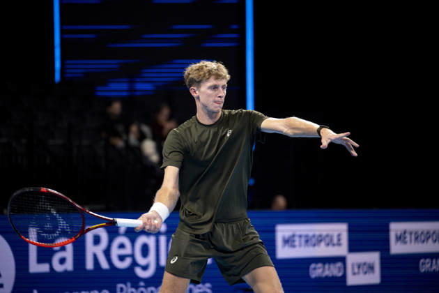 TENNIS : ATP, Tennis Herren 250 - Grand Tennis AURA - Decines (France) 21 10 2026 Corentin Moutet (FRA) vs Felix Balshaw (FRA) during the tournament of the Auvergne Rhône-Alpes Grand Prix at the LDLC Arena in Décines on October 21, 2026. Photo Sandrine Thesillat PsNewZ  Copyright: xSandrinexTHESILLATx