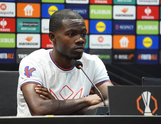 Ahead of Besiktas v Crystal Palace - UEFA Europa League ISTANBUL, TURKIYE - OCTOBER 21: Tyrick Mitchell of Crystal Palace attends a press conference, PK, Pressekonferenz at Tupras Stadium ahead of UEFA Europa League football match against Besiktas in Istanbul, Turkiye on October 21, 2026. Esra Bilgin Anadolu Istanbul Turkey. Editorial use only. Please get in touch for any other usage.  Copyright: x2026xAnadoluxEsraxBilginx